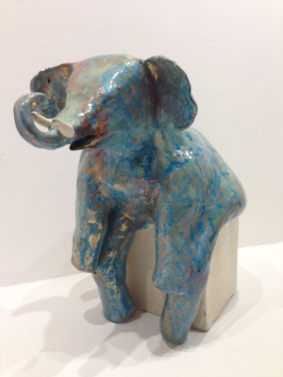 BIG BLUE ELEPHANT by the artist Paola Staccioli